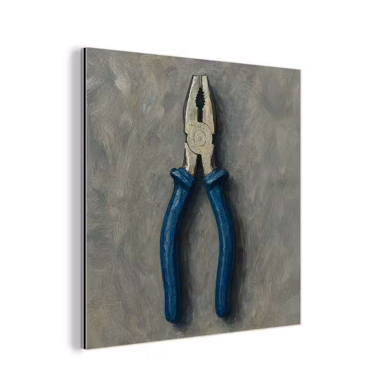Aluminium schilderij - Tang - Schilderij - Textuur - Verf — 1
