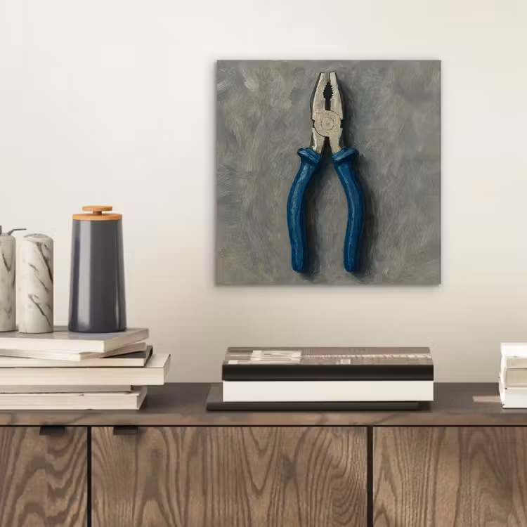 Aluminium schilderij - Tang - Schilderij - Textuur - Verf — 2