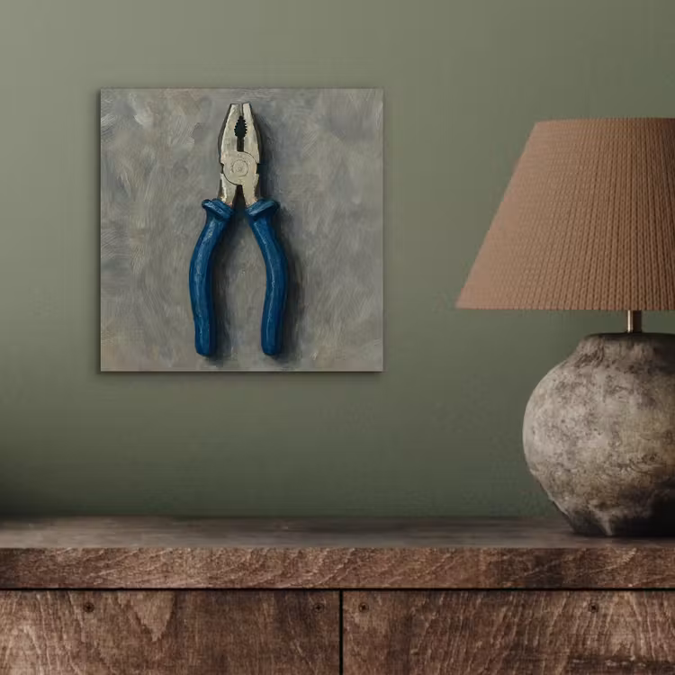 Aluminium schilderij - Tang - Schilderij - Textuur - Verf — 3