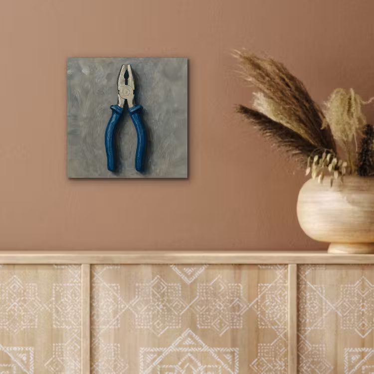 Aluminium schilderij - Tang - Schilderij - Textuur - Verf — 5