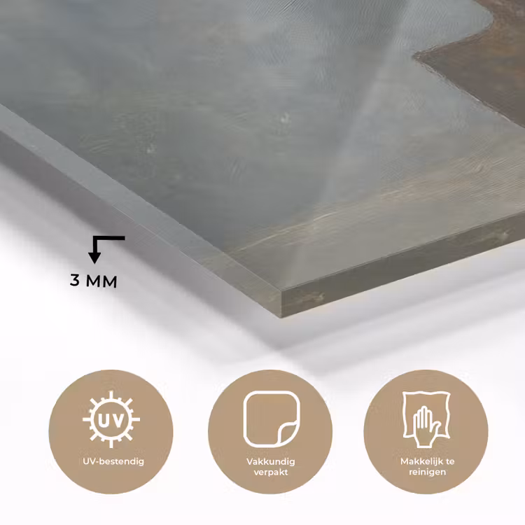 Glas schilderij - Schep - Gereedschap - Schilderij — 3