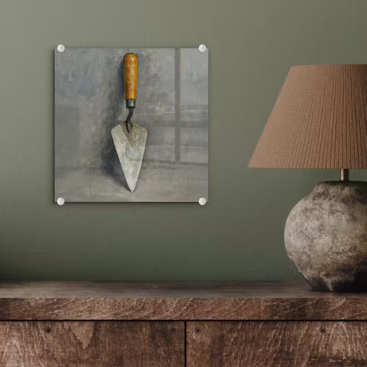 Glas schilderij - Troffel - Verf - Gereedschap — 4