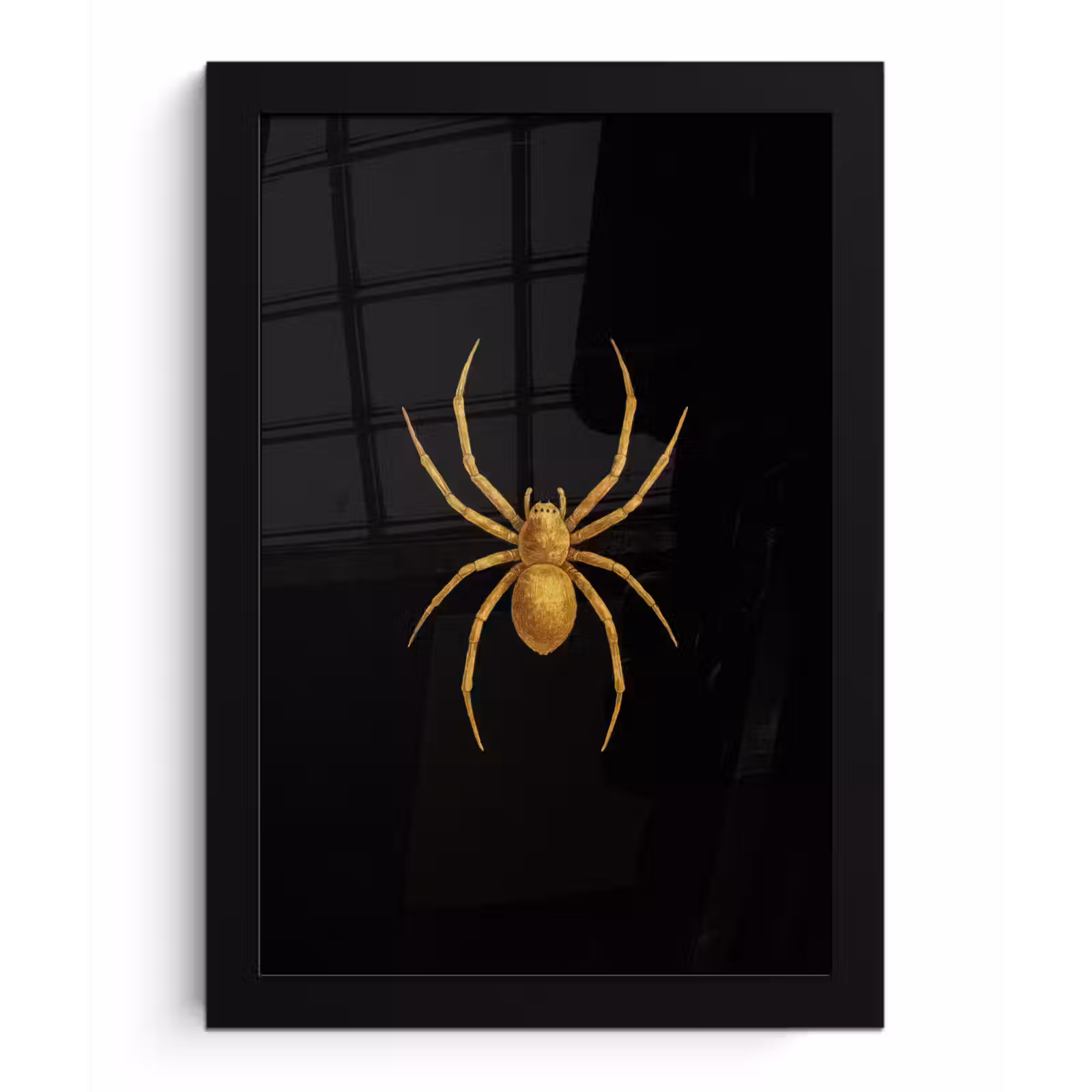 Poster met lijst - Spin - Goud - Minimalistisch - Poten — 1