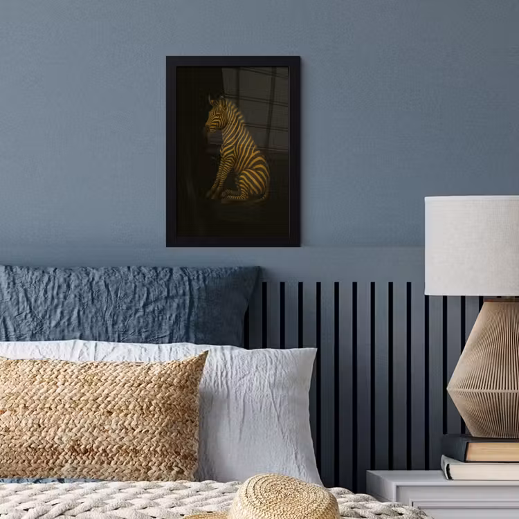 Poster met lijst - Zebra - Strepen - Goud — 3