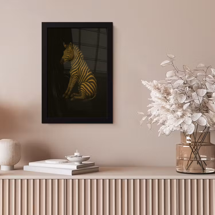 Poster met lijst - Zebra - Strepen - Goud — 5