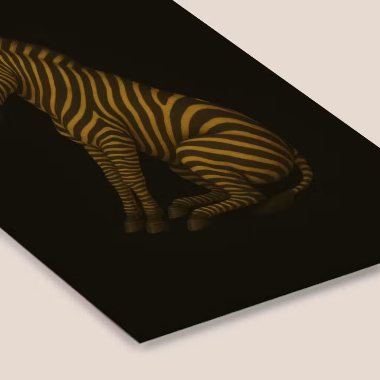 Poster met lijst - Zebra - Strepen - Goud — 7