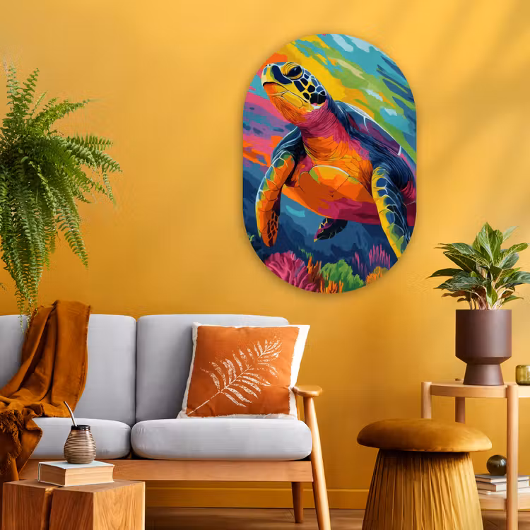 Wandoval Glas – Koraal - Schildpad - Abstract - Water — 3