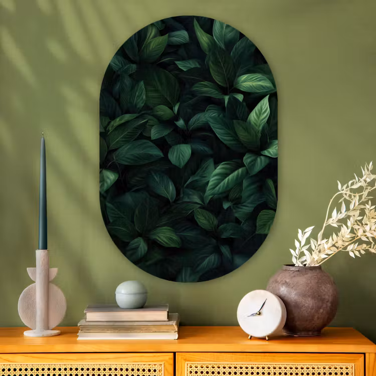 Wandoval Glas – Bladeren - Ovaal - Groen - Nerven — 2