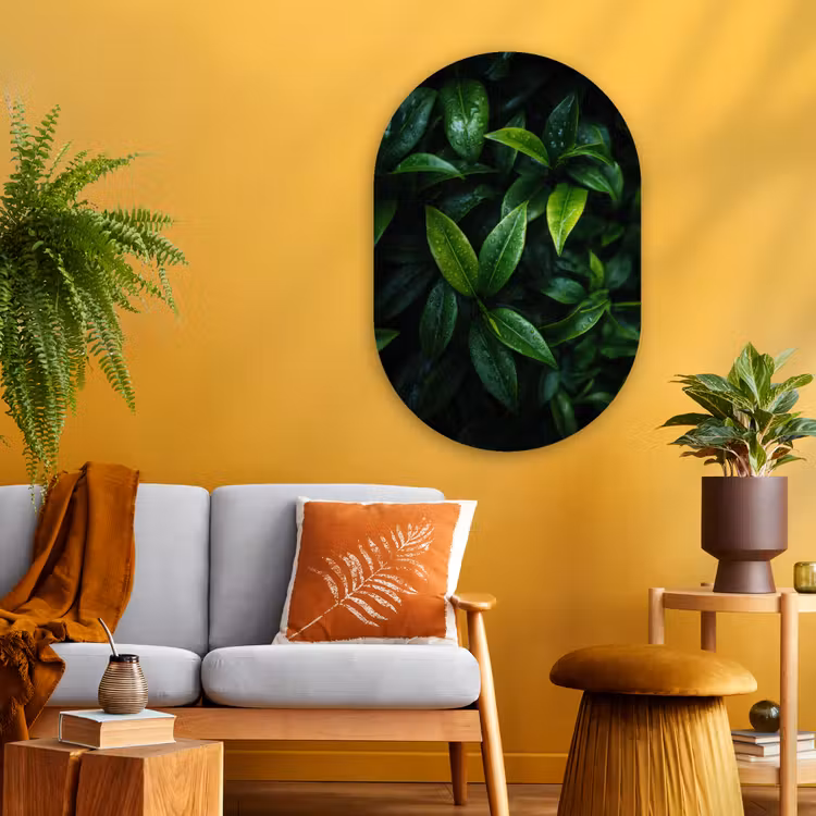 Wandoval Glas – Bladeren - Regendruppels - Licht - Groen — 3