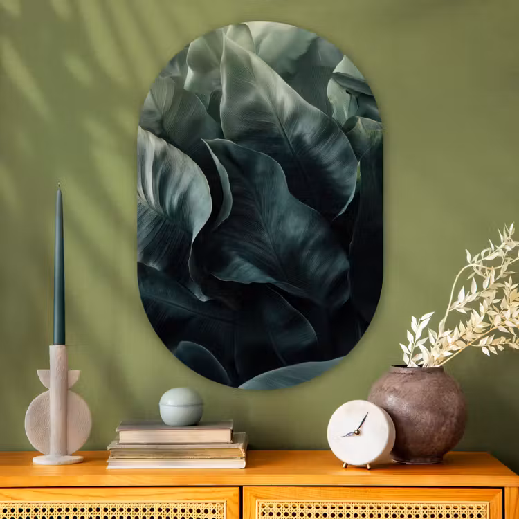 Wandoval Glas – Groen - Bladeren - Glad - Nerven — 2