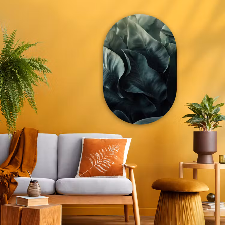 Wandoval Glas – Groen - Bladeren - Glad - Nerven — 3