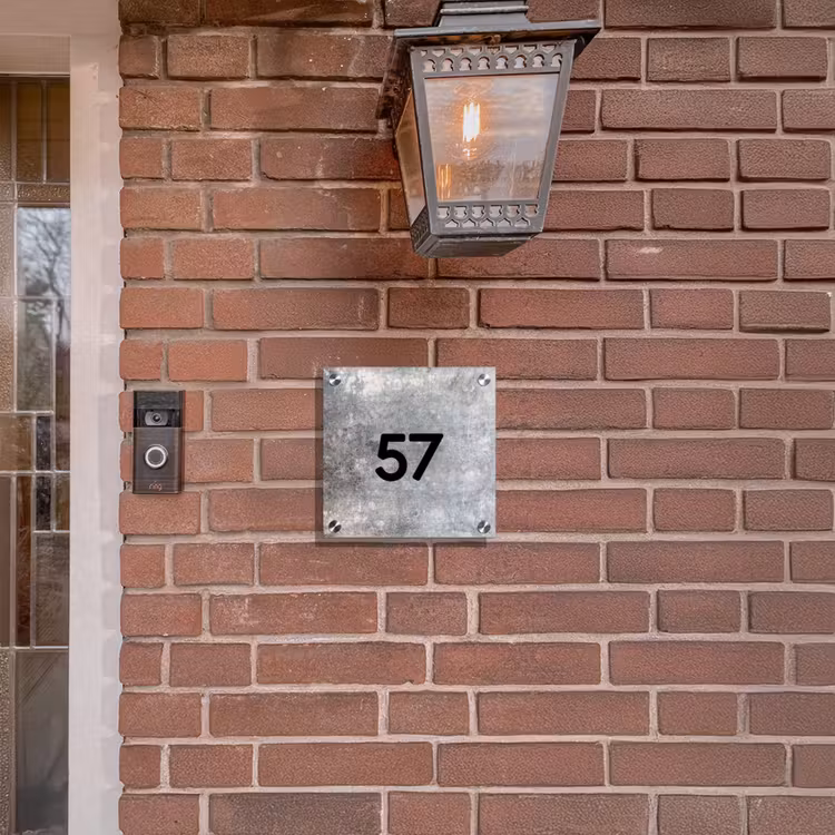 Naambordje voordeur - Vierkant - Beton - Traditioneel — 3
