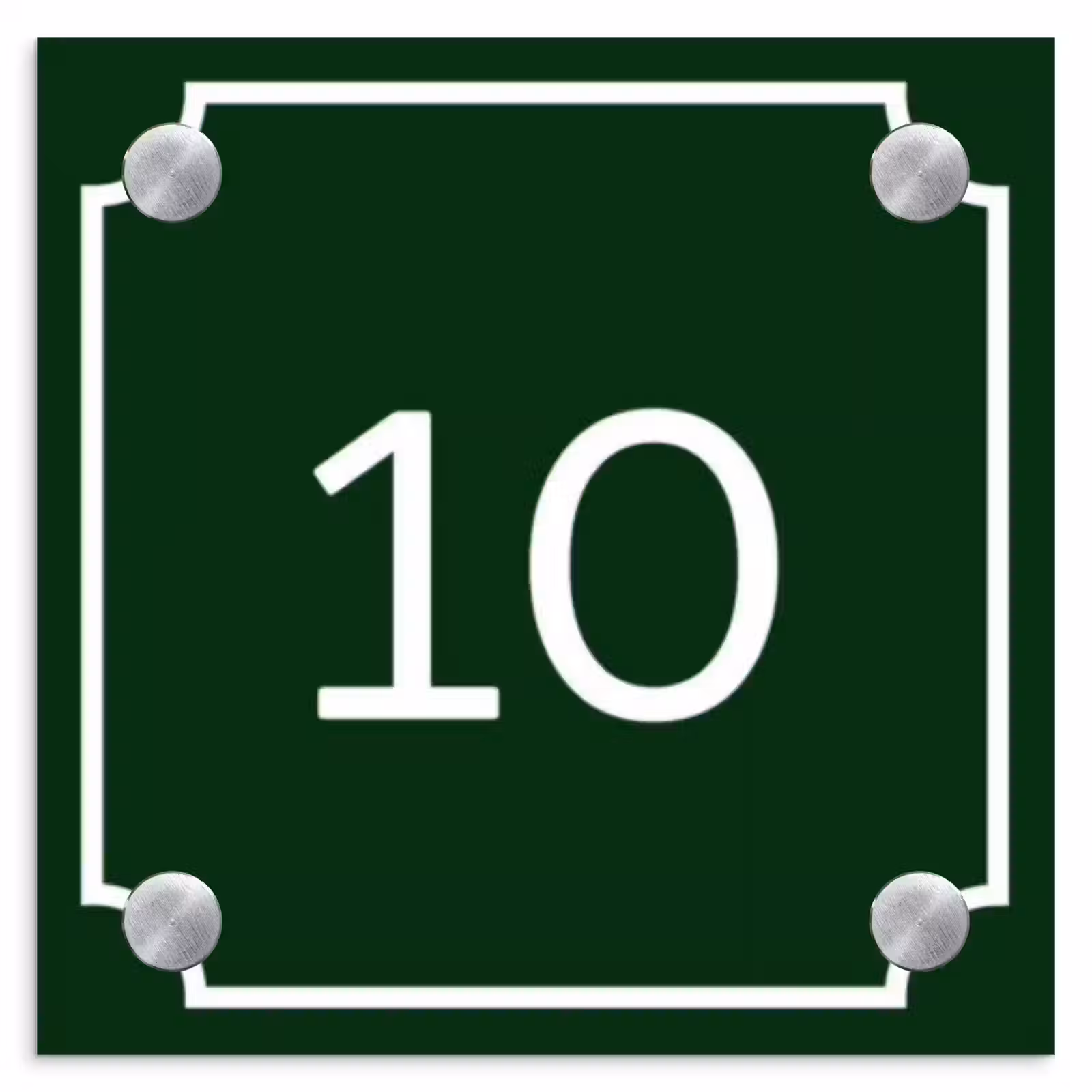 Naambordje voordeur - Vierkant - Groen - Kader - Regulier — 1