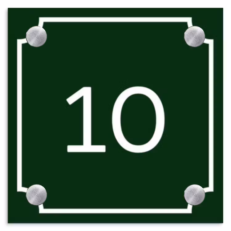 Naambordje voordeur - Vierkant - Groen - Kader - Regulier — 1