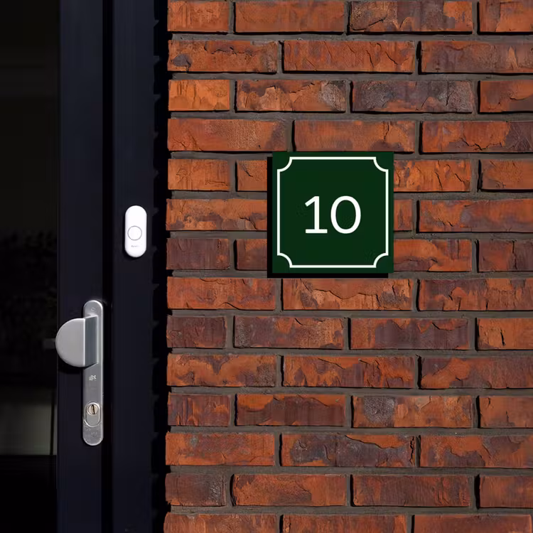 Naambordje voordeur - Vierkant - Groen - Kader - Regulier — 2