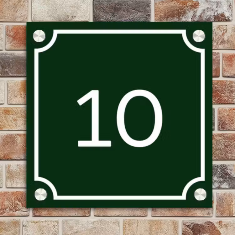 Naambordje voordeur - Vierkant - Groen - Kader - Regulier — 4