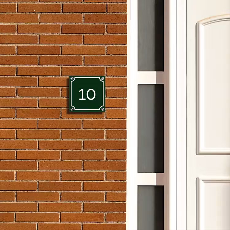 Naambordje voordeur - Vierkant - Groen - Kader - Regulier — 5
