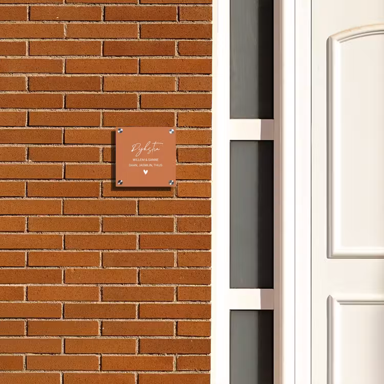 Naambordje voordeur - Vierkant - Terracotta - Sierlijk — 5
