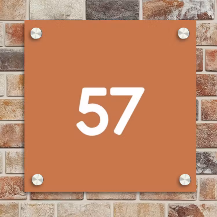 Naambordje voordeur - Vierkant - Terracotta - Traditioneel — 4