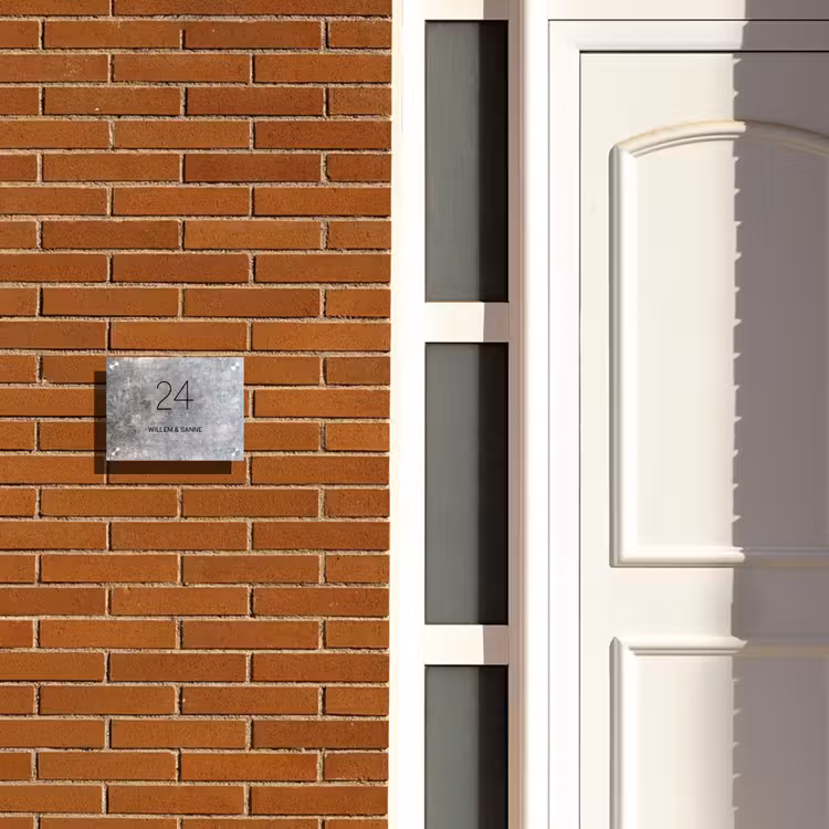 Naambordje voordeur - Rechthoek - Beton - Klassiek — 3