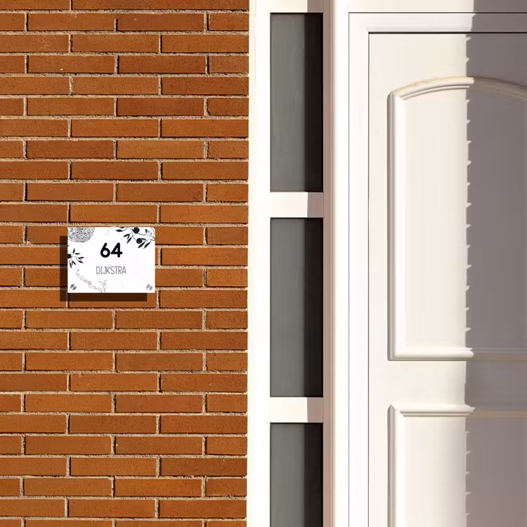 Naambordje voordeur - Rechthoek - Botanisch - Modern — 3