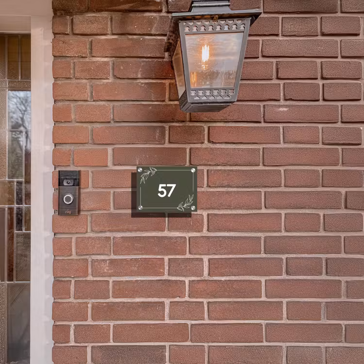 Naambordje voordeur - Rechthoek - Olijfgroen - Traditioneel — 5