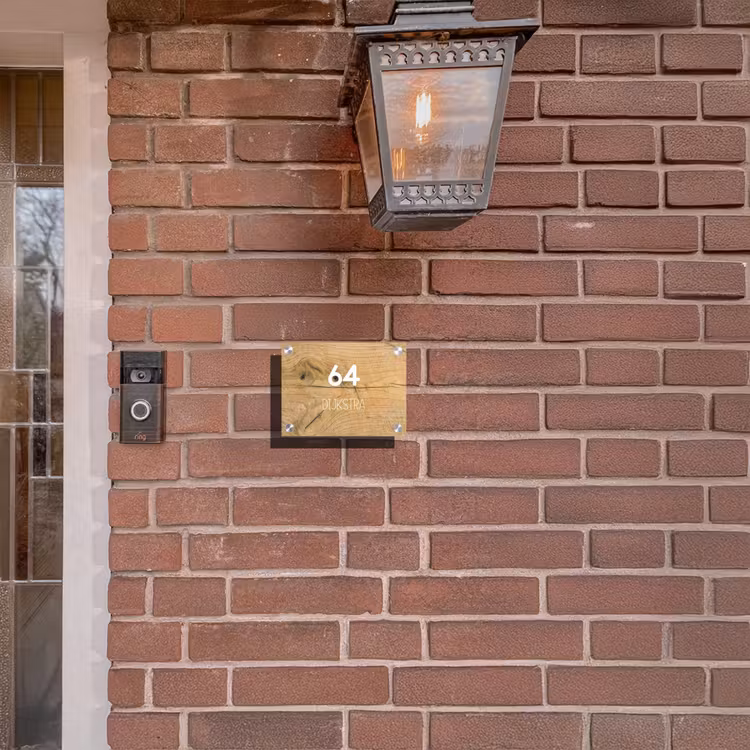 Naambordje voordeur - Rechthoek - Hout - Modern — 5