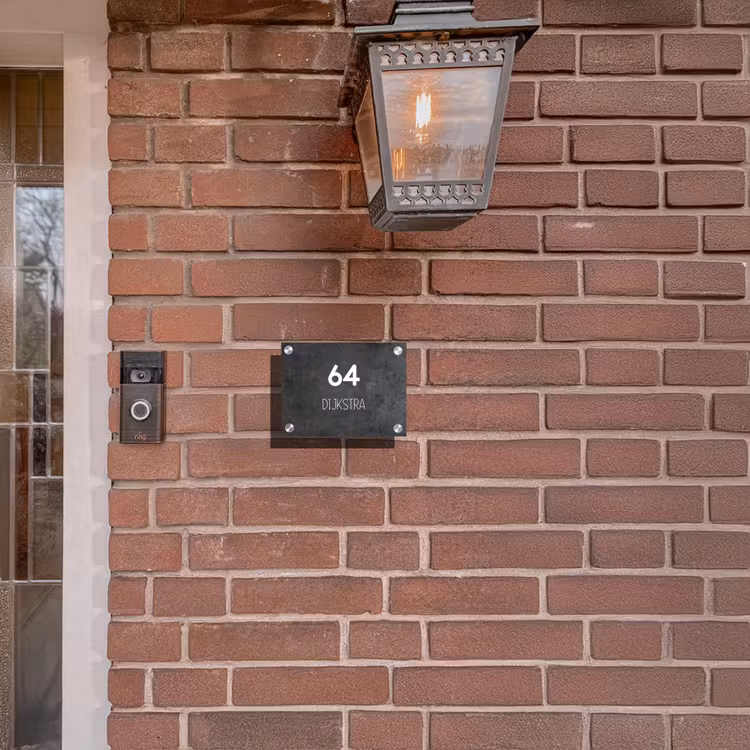 Naambordje voordeur - Rechthoek - Donker steen - Modern — 5