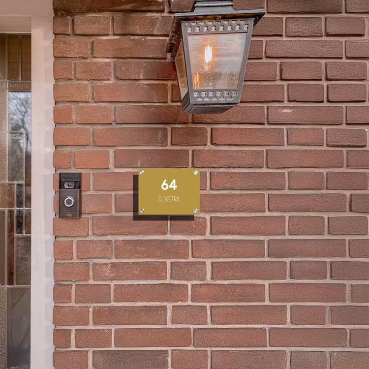 Naambordje voordeur - Rechthoek - Okergeel - Modern — 5