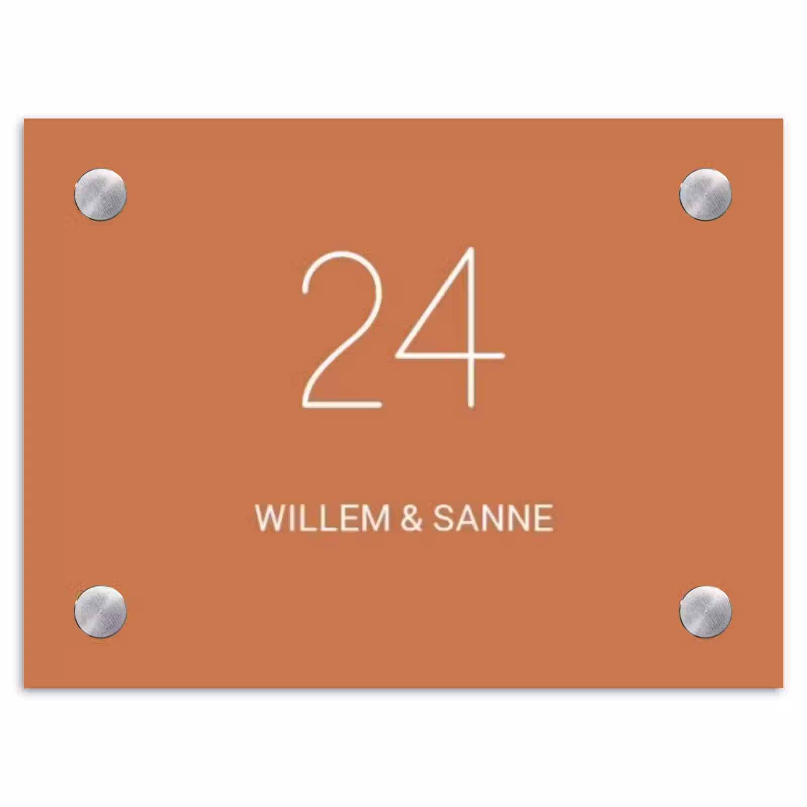 Naambordje voordeur - Rechthoek - Terracotta - Klassiek — 1