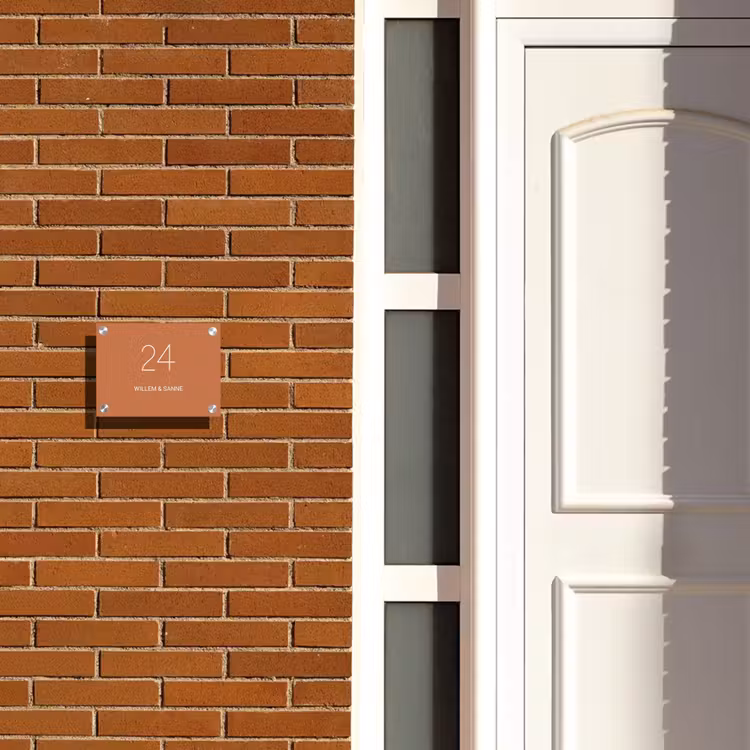 Naambordje voordeur - Rechthoek - Terracotta - Klassiek — 3