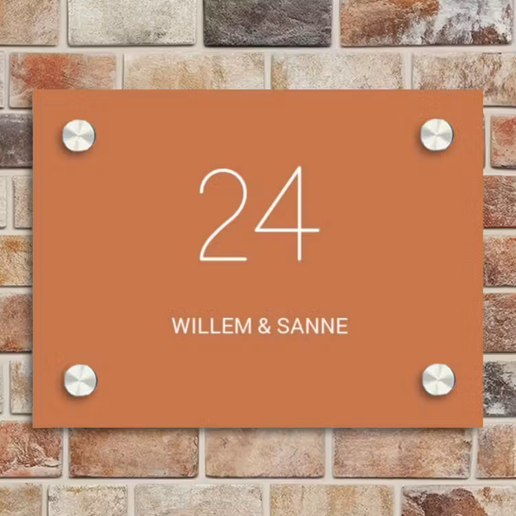 Naambordje voordeur - Rechthoek - Terracotta - Klassiek — 4