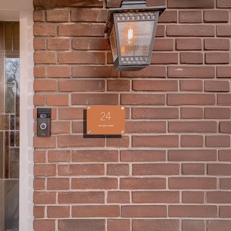 Naambordje voordeur - Rechthoek - Terracotta - Klassiek — 5
