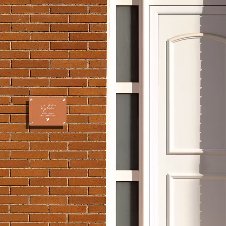 Naambordje voordeur - Rechthoek - Terracotta - Sierlijk — 3