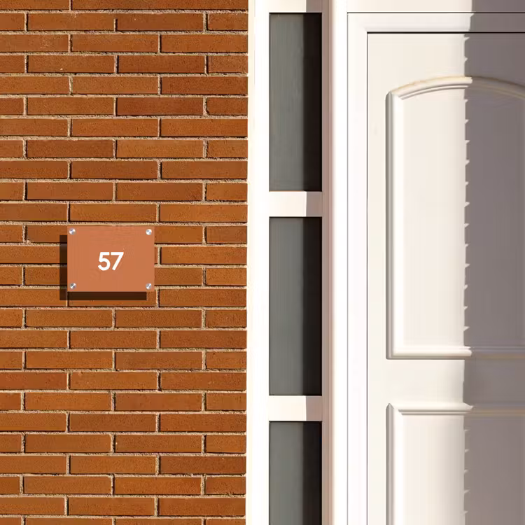 Naambordje voordeur - Rechthoek - Terracotta - Traditioneel — 3