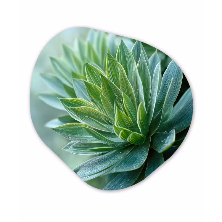 Organische vorm - schilderij - Aluminium - Blad - Plant - Groen - Textuur — 1