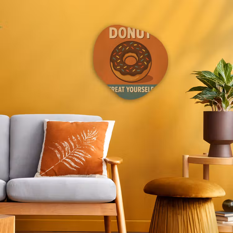 Organisch schilderij – Donut - Spikkels - Kleurrijk - Quote — 3