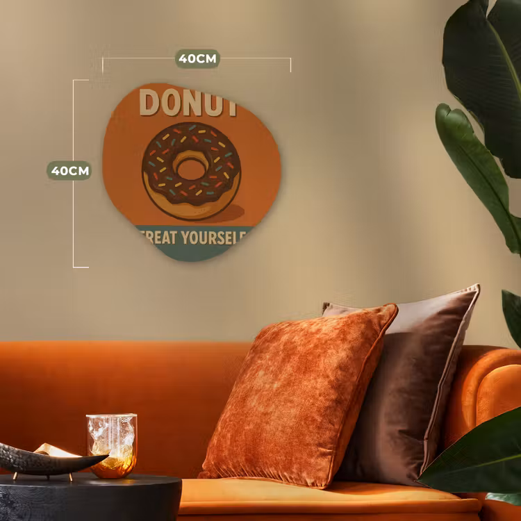 Organisch schilderij – Donut - Spikkels - Kleurrijk - Quote — 4