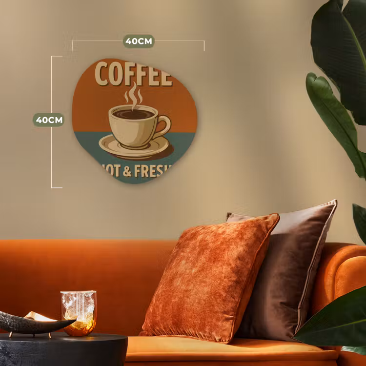 Organisch schilderij – Koffie - Kop - Vintage - Quote — 4