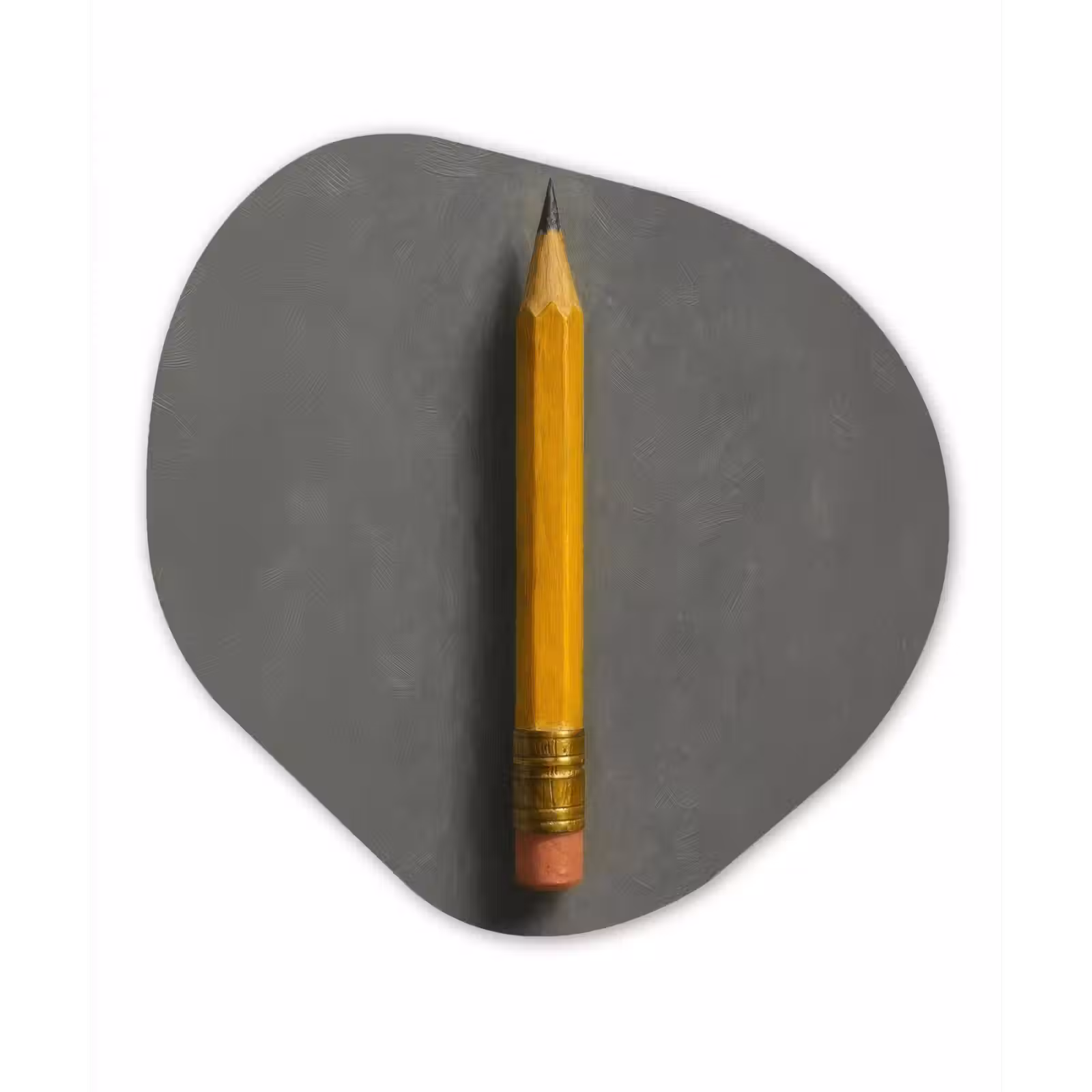 Organische - vormen - aluminium - Potlood - Schilderij - Geel — 1