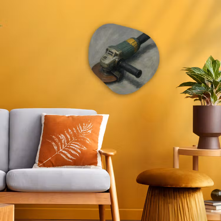 Organische - vormen - aluminium - Haakse slijper - Schilderij - Gereedschap — 3
