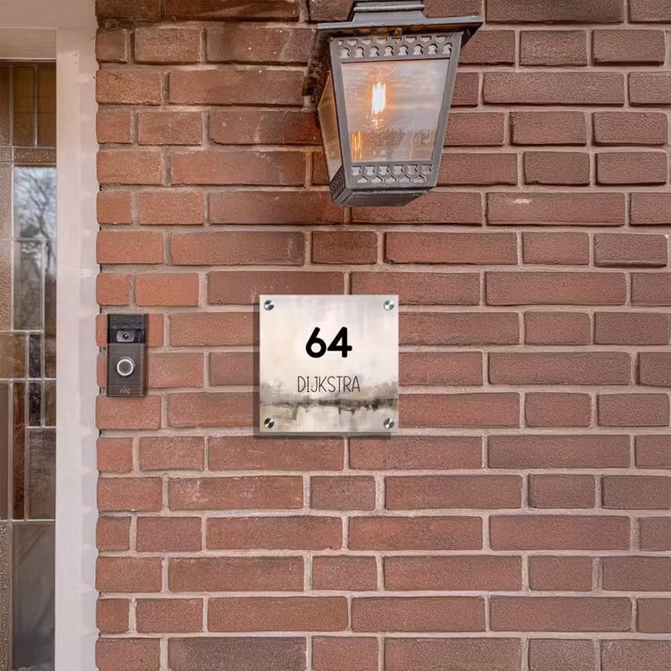Naambordje voordeur - Vierkant - Geschilderd - Modern — 3