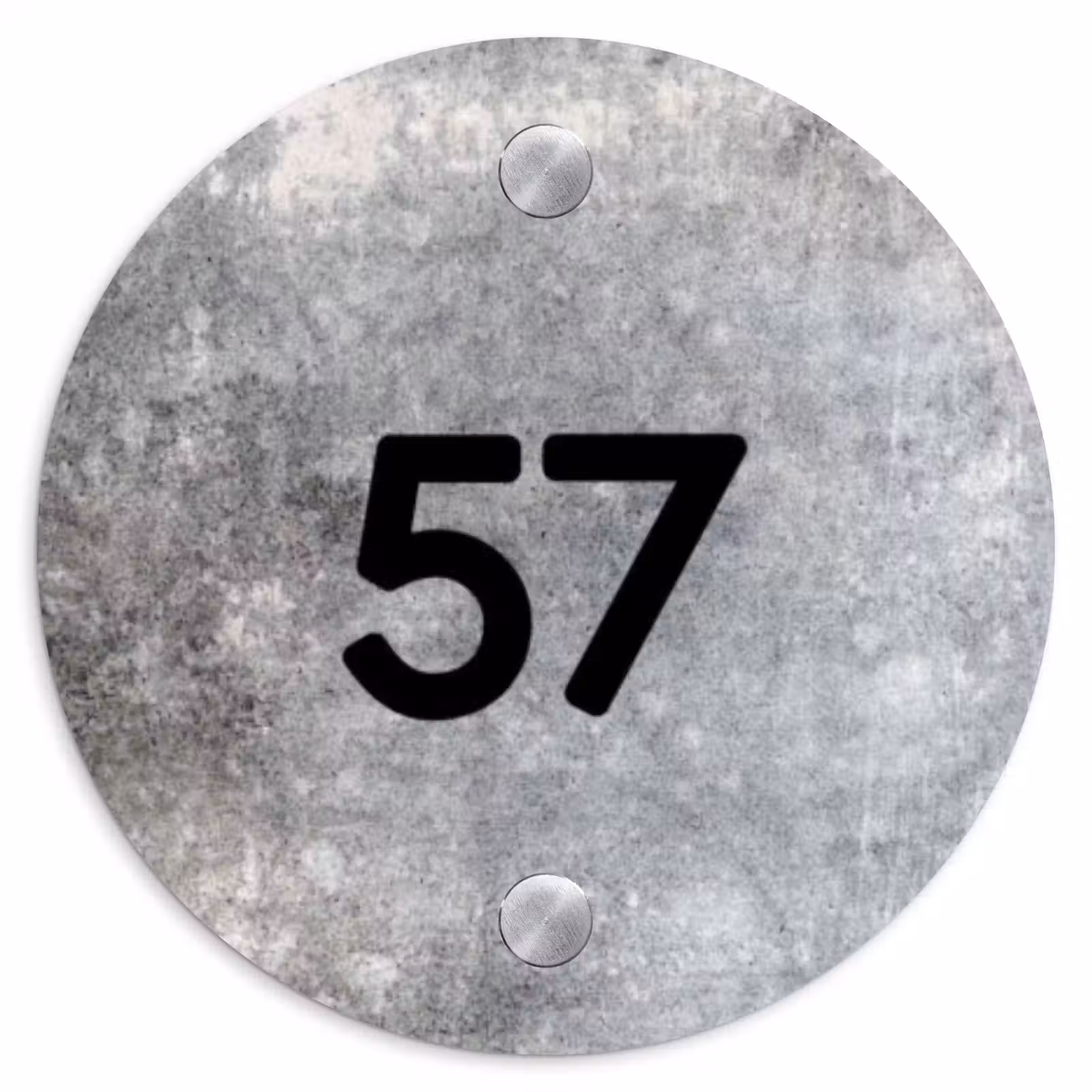 Naambordje voordeur - Rond - Beton - Traditioneel — 1