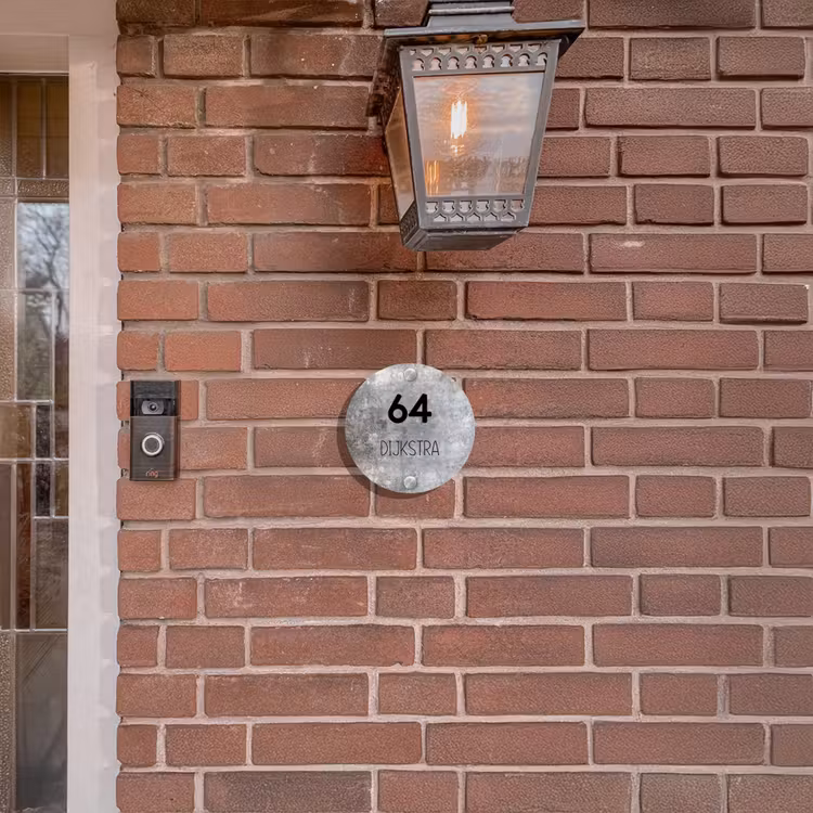Naambordje voordeur - Rond - Beton - Modern — 5