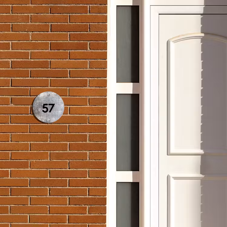 Naambordje voordeur - Rond - Beton - Traditioneel — 3