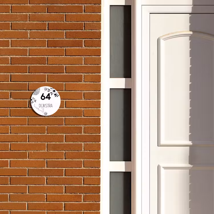 Naambordje voordeur - Rond - Botanisch - Modern — 3
