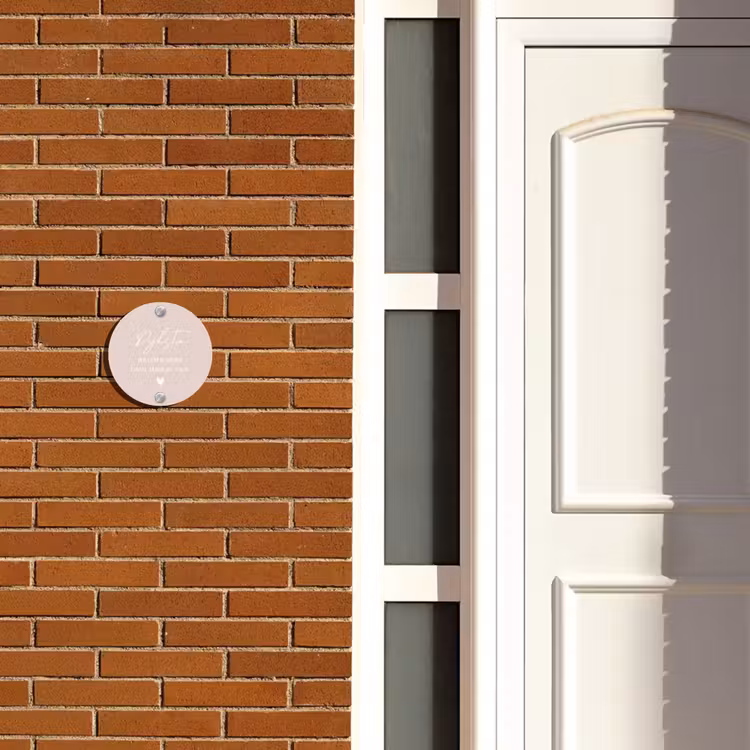 Naambordje voordeur - Rond - Lichtroze - Sierlijk — 3