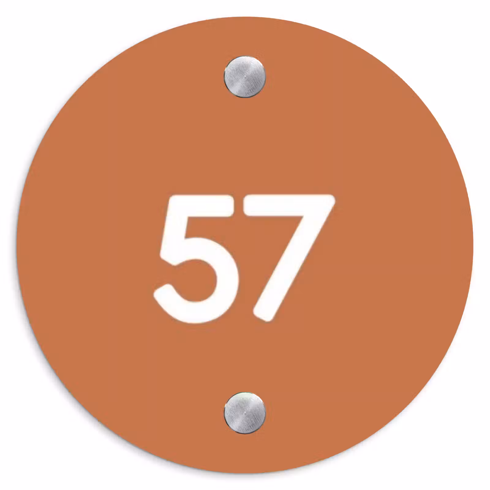 Naambordje voordeur - Rond - Terracotta - Traditioneel — 1
