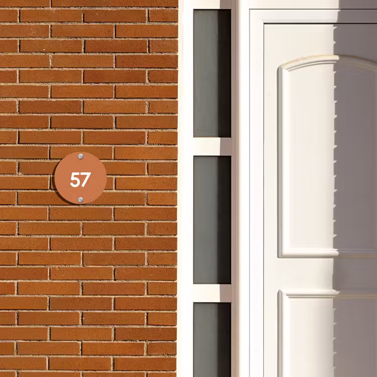 Naambordje voordeur - Rond - Terracotta - Traditioneel — 3