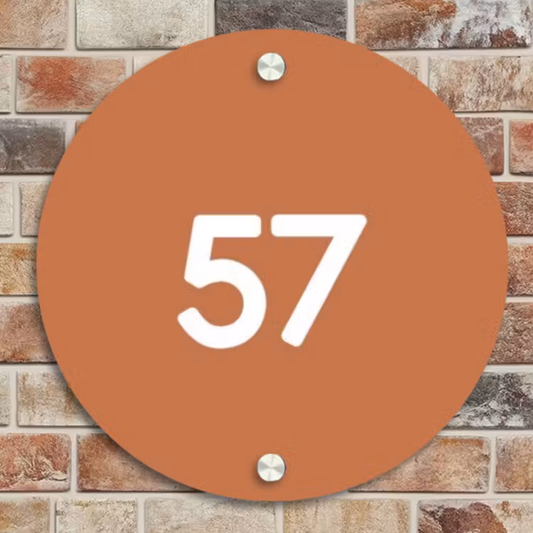 Naambordje voordeur - Rond - Terracotta - Traditioneel — 4